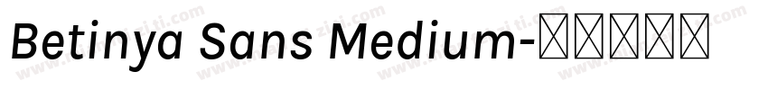 Betinya Sans Medium字体转换